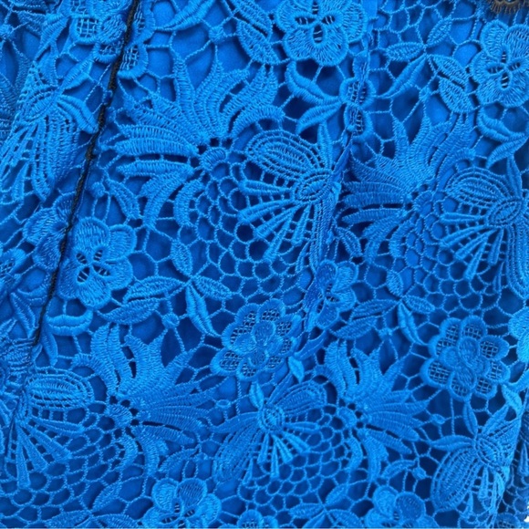 Diane Von Furstenberg Viera DVF Blue Lace V-Neck Dress 2 Nwt - Picture 11 of 15